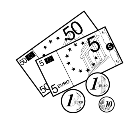 Piktogram symbolizujący opłaty lub formy płatności za wizyty.